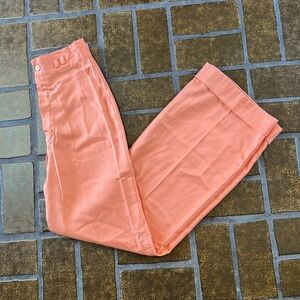 Vintage Sherbet Orange High Waisted Wide Leg Pant